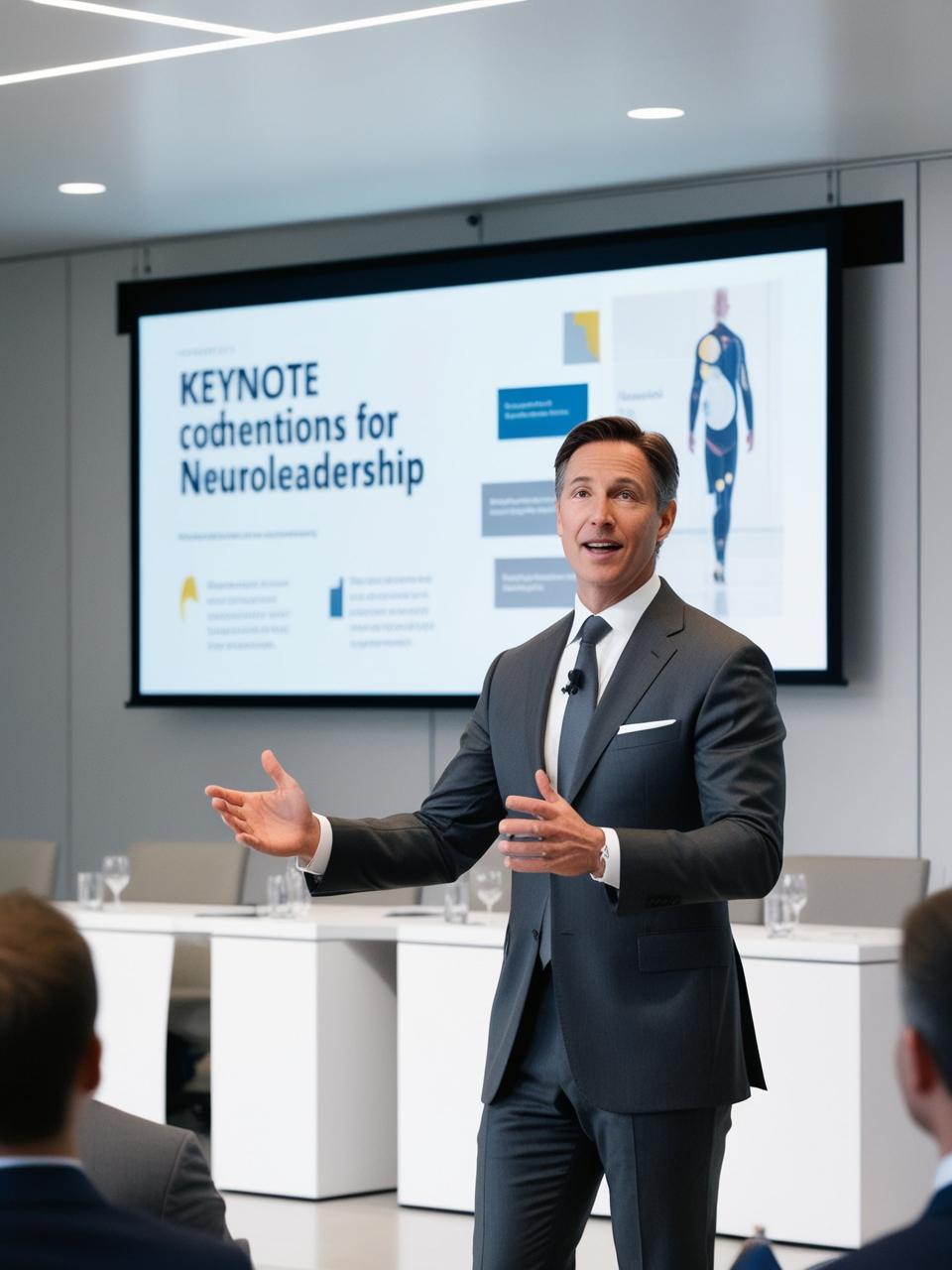 Führungskraft hält Keynote – Neuroleadership als Erfolgsfaktor in der Unternehmensführung