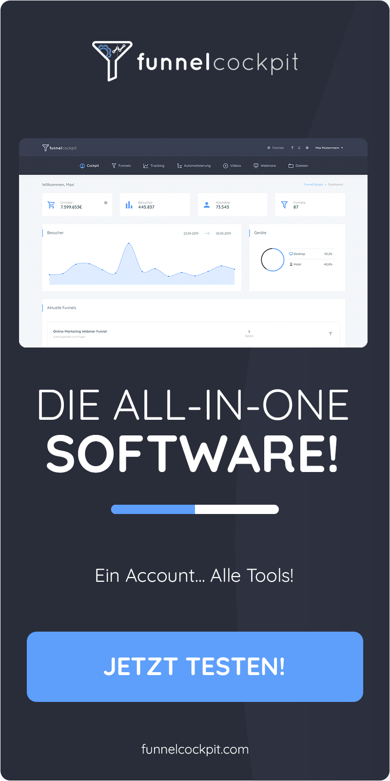 FunnelCockpit – Die All-in-One-Plattform für Webinare & Funnels