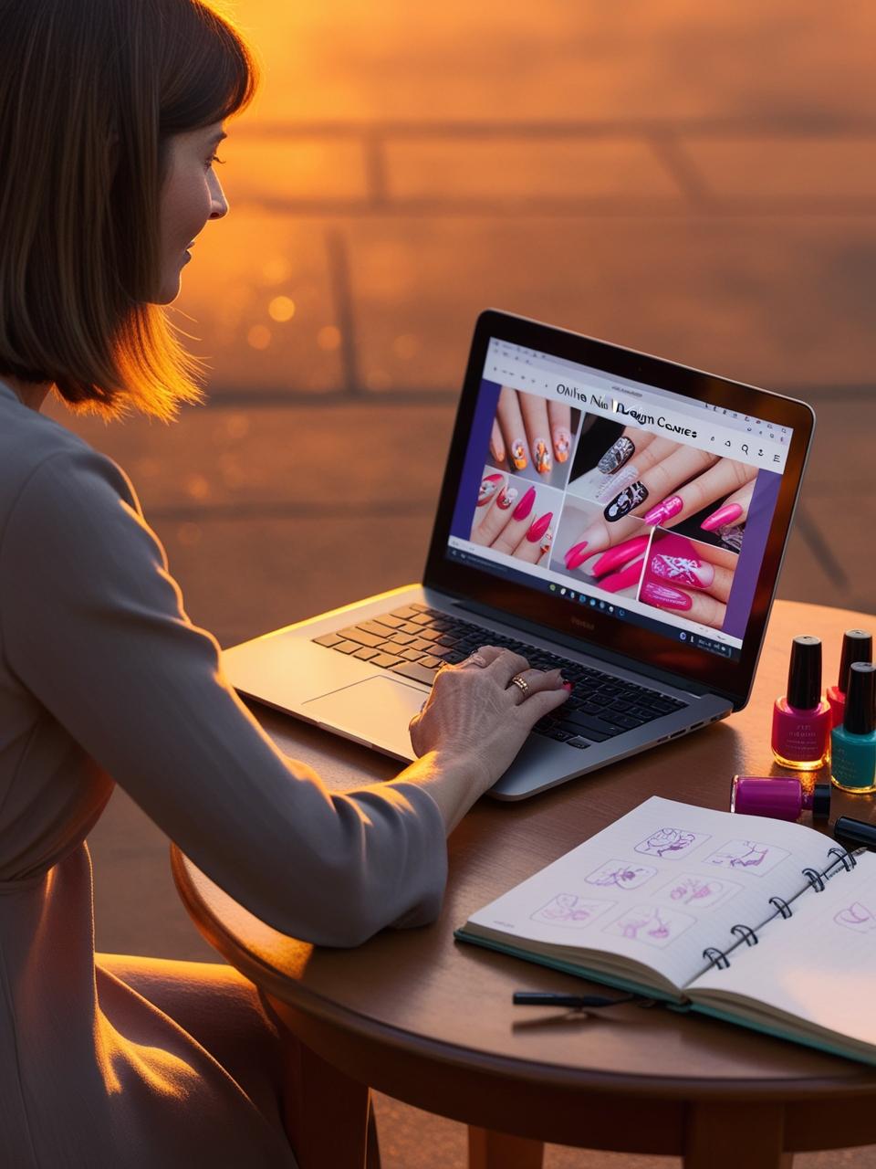 Mit Canva KI generiert Nageldesign Ausbildung online